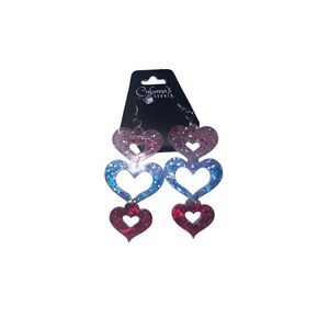 Heart Shaped Glitter Earrings